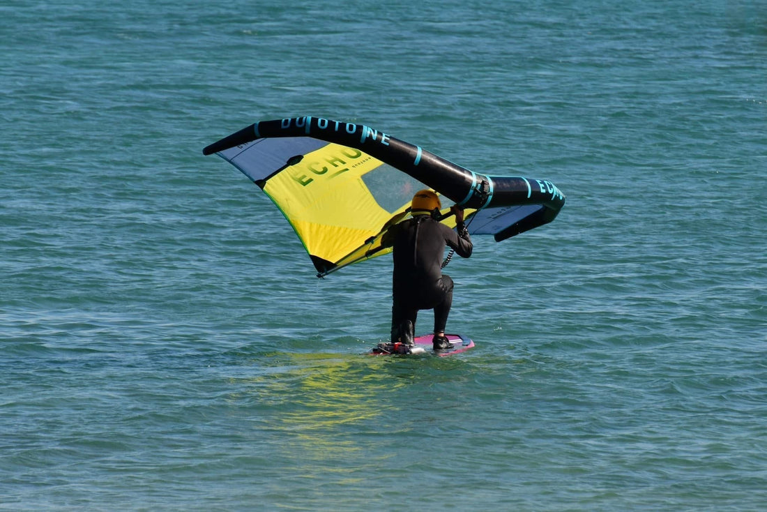 Beginner wing foiling lesson in Darwin NT waters with Fun Supply instructor