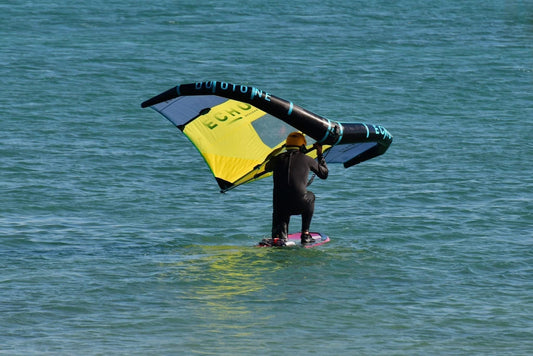 Beginner wing foiling lesson in Darwin NT waters with Fun Supply instructor