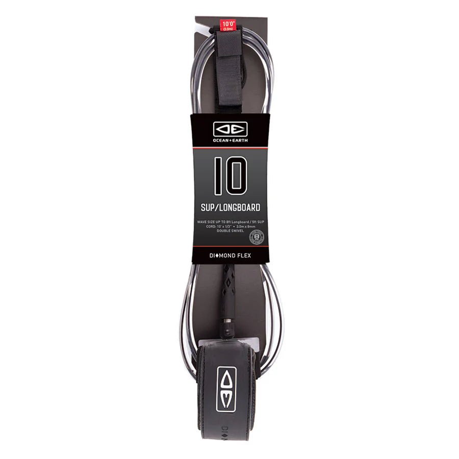 Ocean and Earth 10ft Diamond Flex Sup Longboard Leash